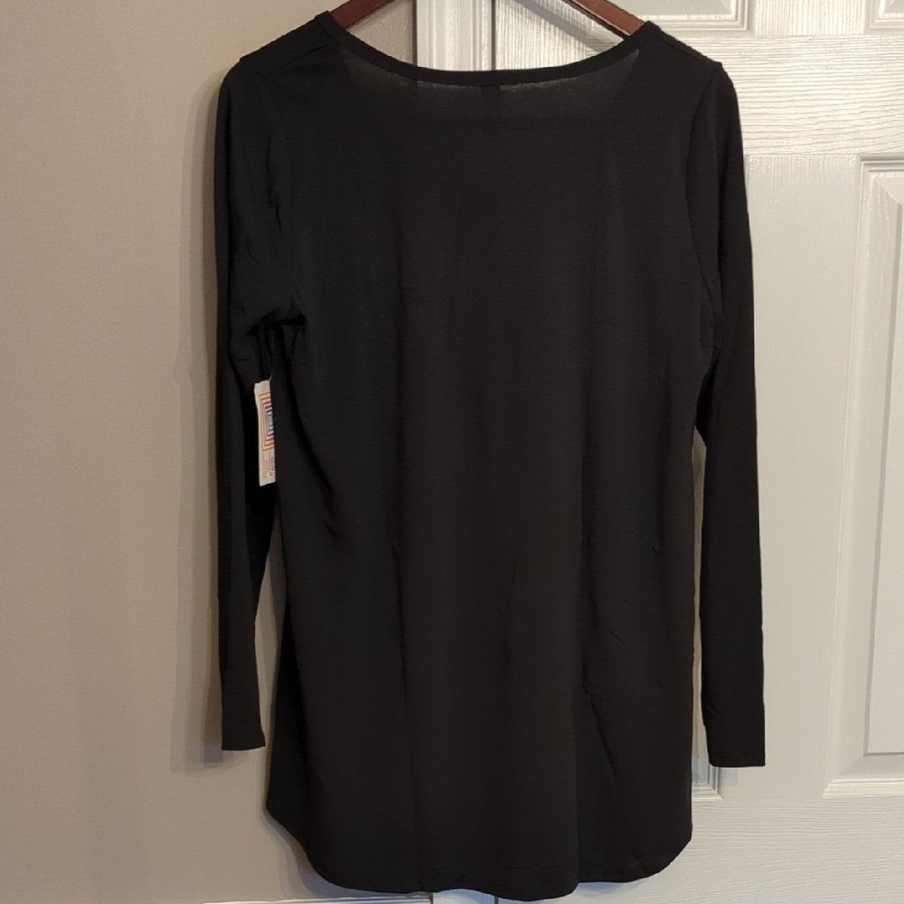 NWT LulaRoe Classic Black Long Sleeve Top - Picture 3 of 7